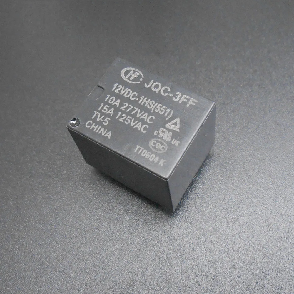 (12V)JQC-3FF-012-1HS 5 шт. HONGFA реле общего назначения HF JQC-3FF 005 5VDC 9VDC 12VDC 24VDC-1HS(551) DC 5 в 9 в 12 В 24 В 4 контакта 4-контактный* FD903-906 - Габаритные размеры: (12V)JQC-3FF-012-1HS