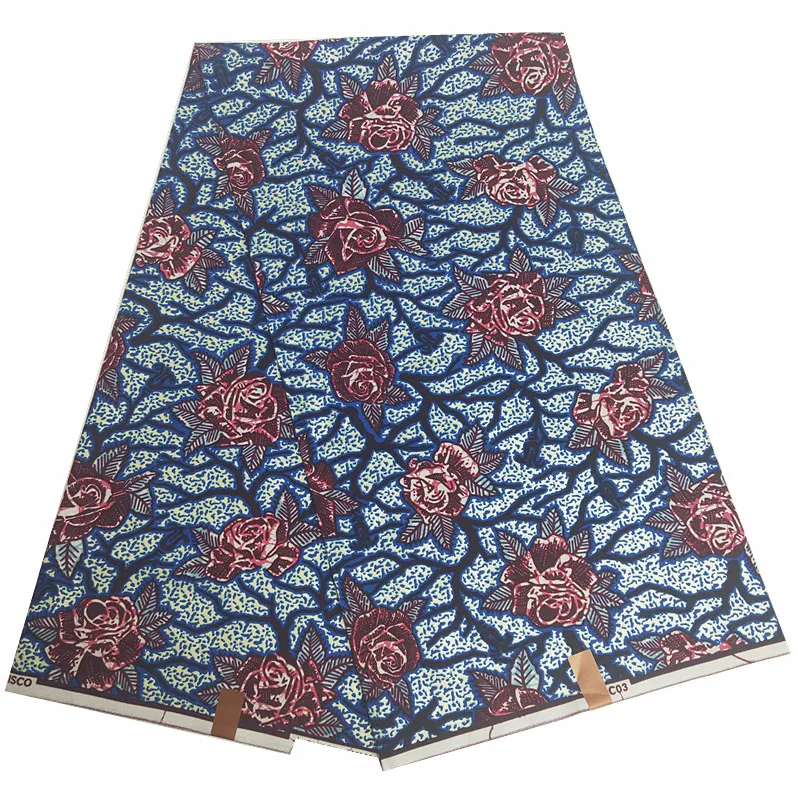 

Blesing 2020 New High Quality Golden Wax Fabric 100% Cotton Print African Fabric Tissue Wax