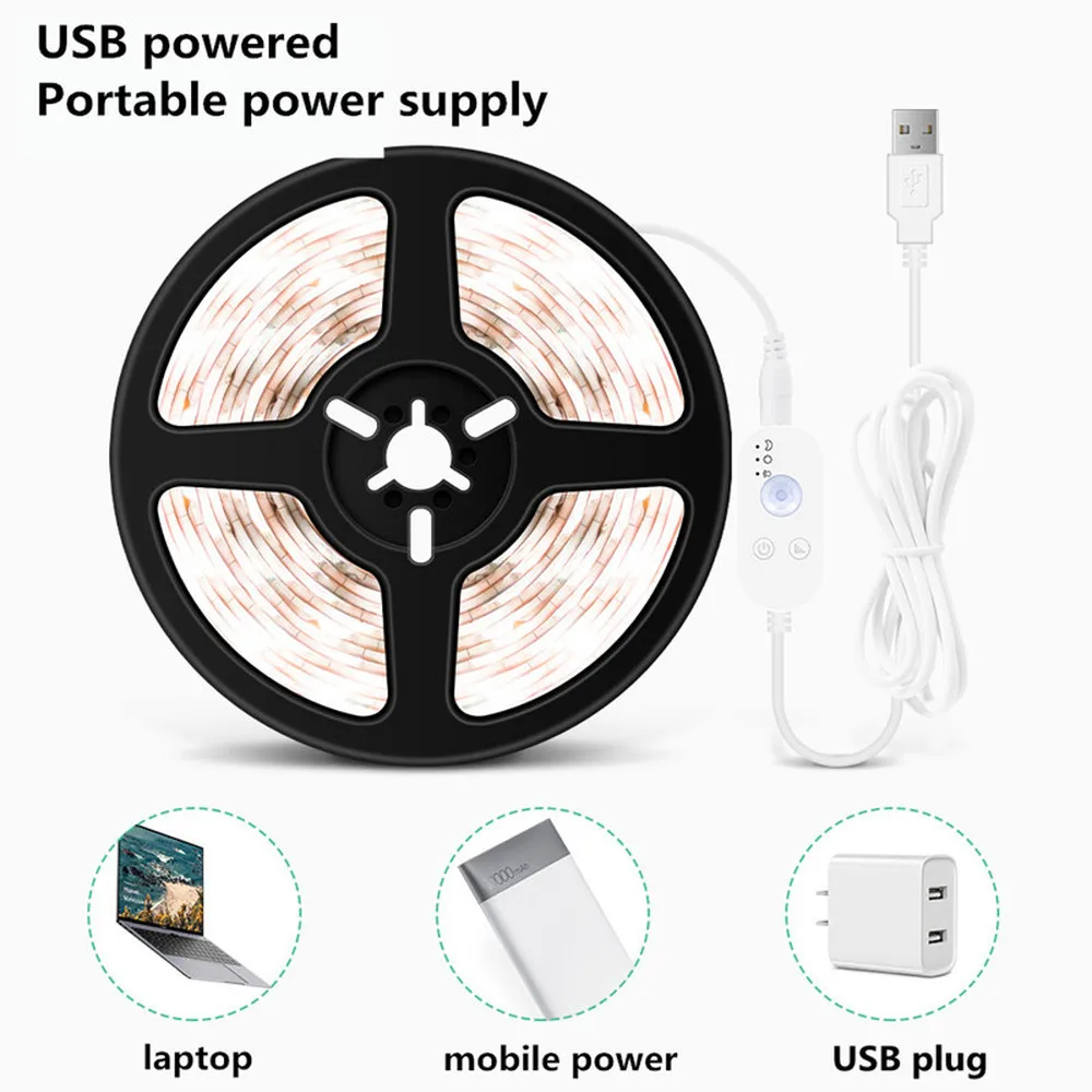 

LED Light with USB Human Body Intelligent Sensor Waterproof Light with 2835 Patch Cabinet Wardrobe Soft Light Bar