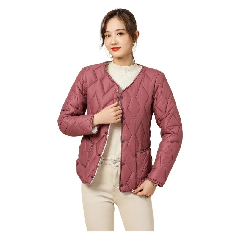 2021 New Women's Fashion Coat ，Winter Coat Down Jacket，V-neck Women Coat Jacket，Solid Woman Cotton Coat，plus Size Winter Coat