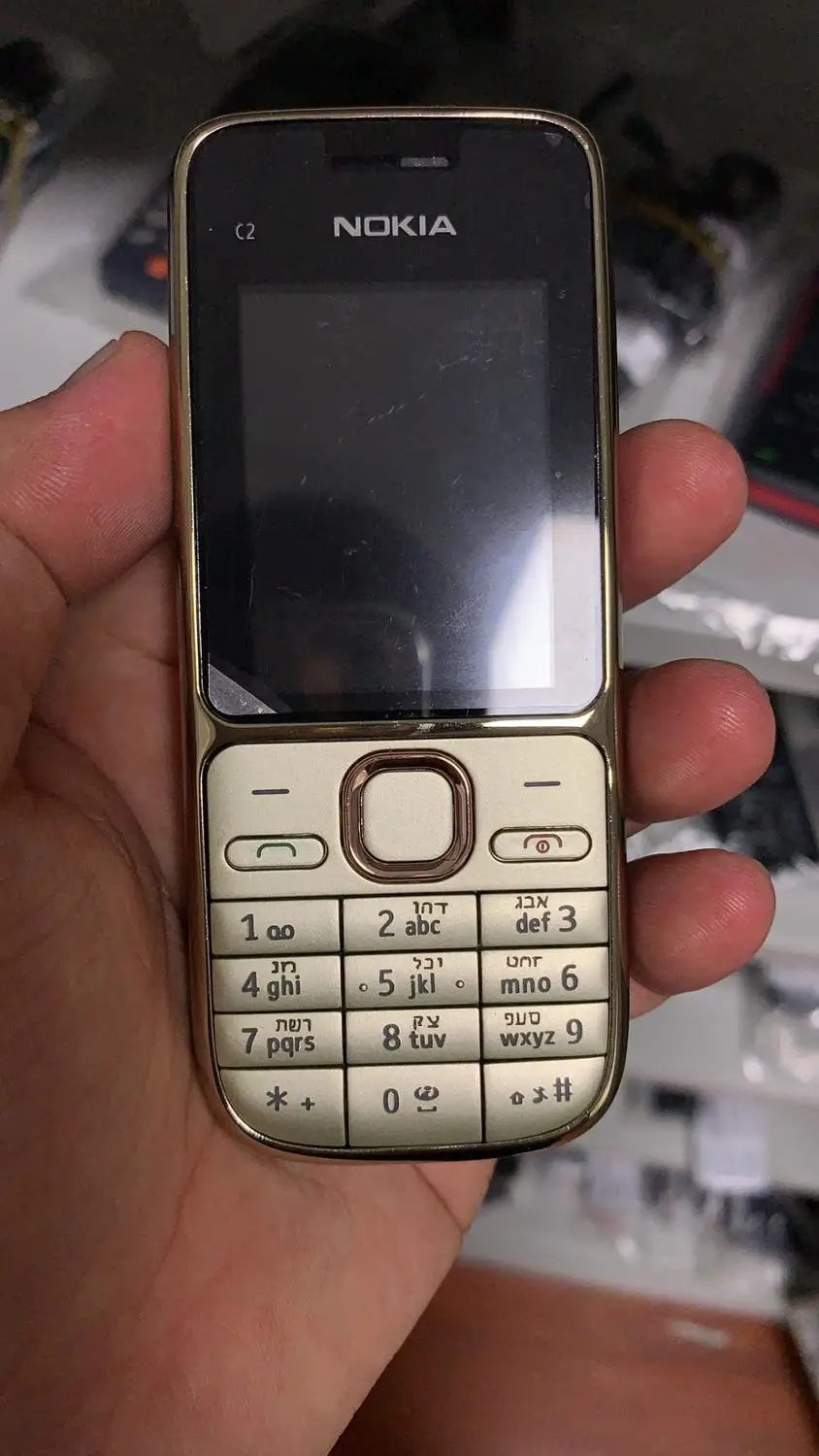 Nokia C2 C2-01 разблокированный gsm мобильный телефон английский и арабский и иврит и русская клавиатура б/у мобильные телефоны