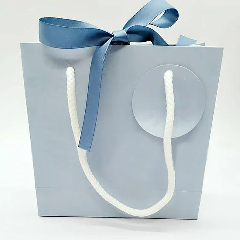 

10 Pieces Original Fashion Outer Packaging Ribbon Paper Bag Handbag Jewelry Gifts For Bead Charm Bracelet Necklace Ring Earring