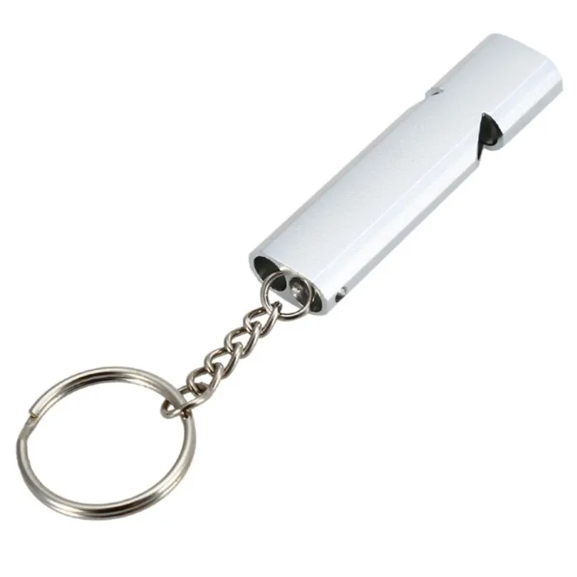 CKAHSBI Stainless Keychain Cheerleading Emergency Multifunction Tool Hot Outdoor Survival Whistle Decibel Double Pipe | Спорт и