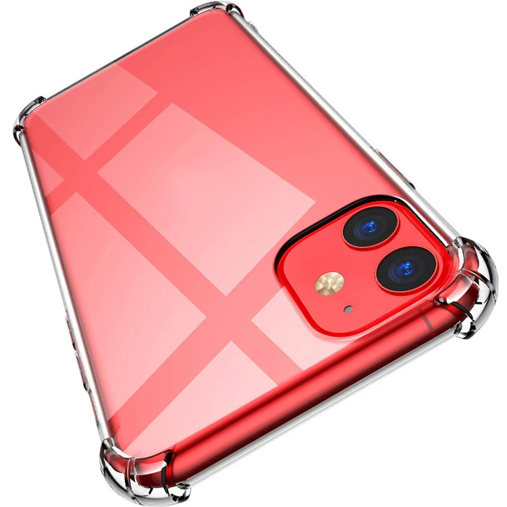 Ударопрочный Прозрачный чехол для телефона из ТПУ iPhone 11 Pro xs xr max 7 8 6s plus se 2020