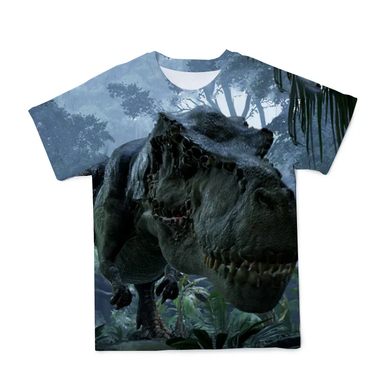 

Cartoon Monster Childern T Shirt Dinosaur Boys Girls Clothes Jurassic Animal Punk O-Neck Tshirt Hip Hop Harajuku All-Match Tops