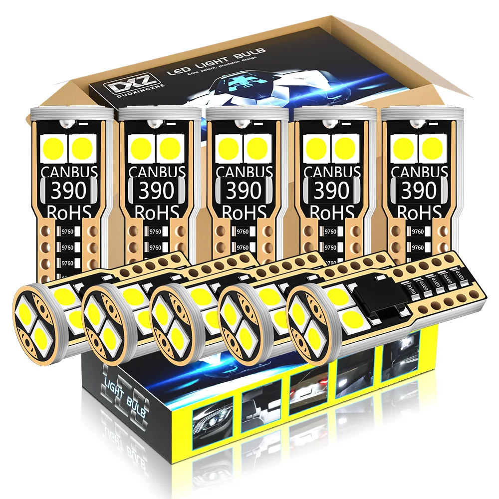 

DXZ 50 шт. T10 Светодиодные Автомобильные W5W светодиодный ные лампы Canbus 6SMD 168 194 K 12 В Автомобильный Интерьер Карта купольсветильник освещение оформление
