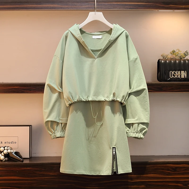 

Large Size Spring Autumn Sweater Two-piece Set Suit Casual Fashion Ensemble Femme Survetement Year-old Female Costume Suit Set