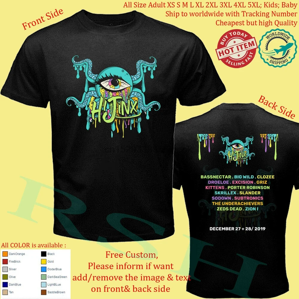 HIJINX фестиваль 2019 тур концерт альбом футболка размер взрослые ранние младенцы -
