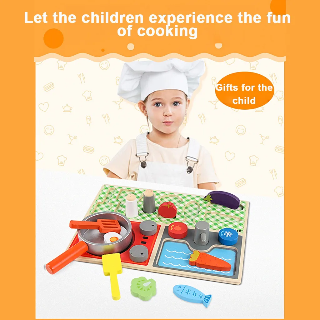 2019 кухонные игрушки детский деревянный набор кухонных игрушек ролевые игры для