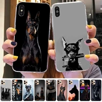 toplbpcs doberman animal dog phone case for iphone 11 12 13 mini pro xs max 8 7 6 6s plus x 5s se 2020 xr cover