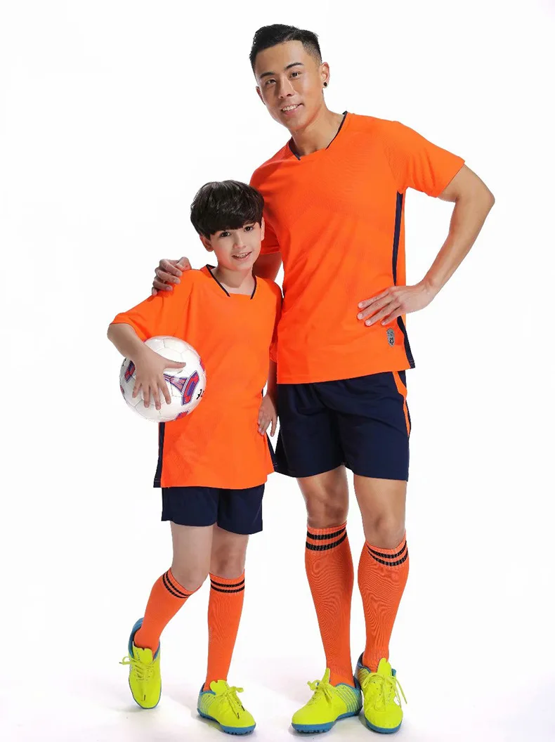 Men Kids Football Jerseys Soccer Uniform Boy Fitness Shirt Gym Shorts Children Running Jogging Suit Training Workout Clothes Set