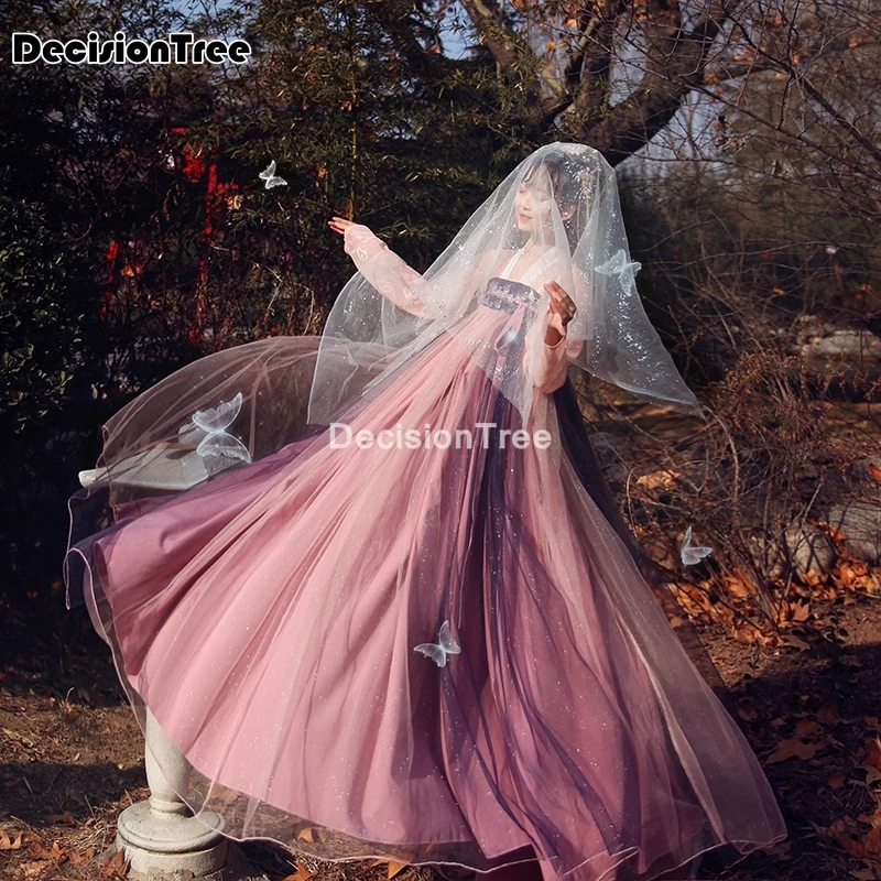 2021 женские костюмы ханьфу китайской танцевальной династии Цин традиционное