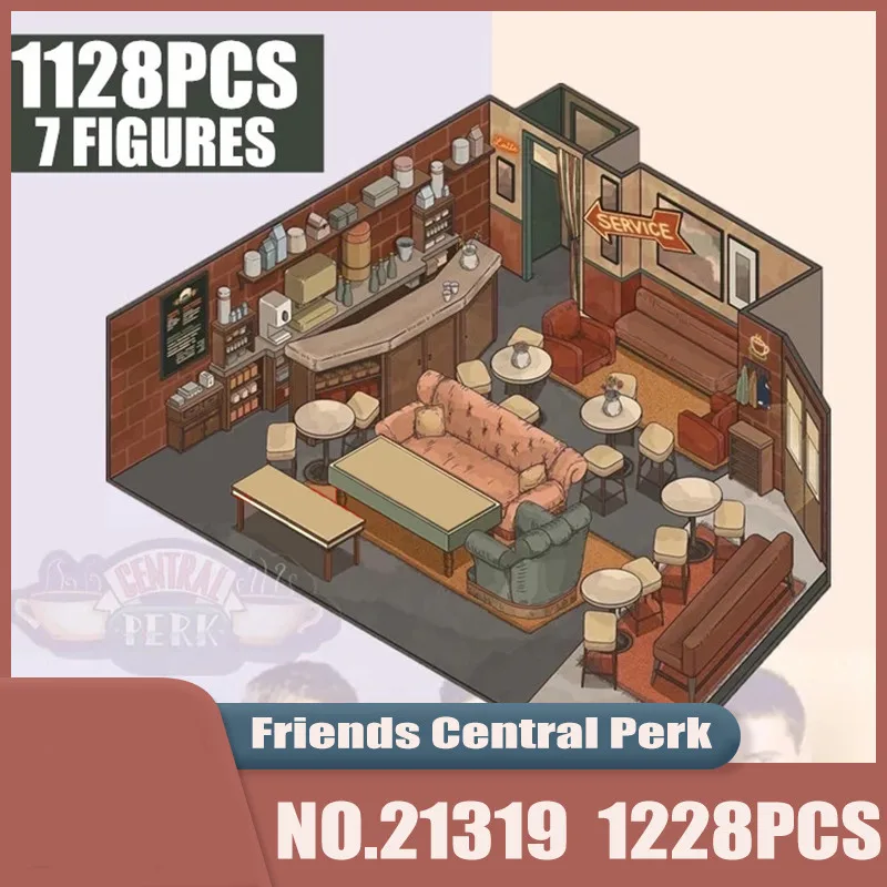

21319 Classic American TV Series Central Perk Cafe Building Block Bricks Modular Friends House 10292 Model Toys Children Gifts