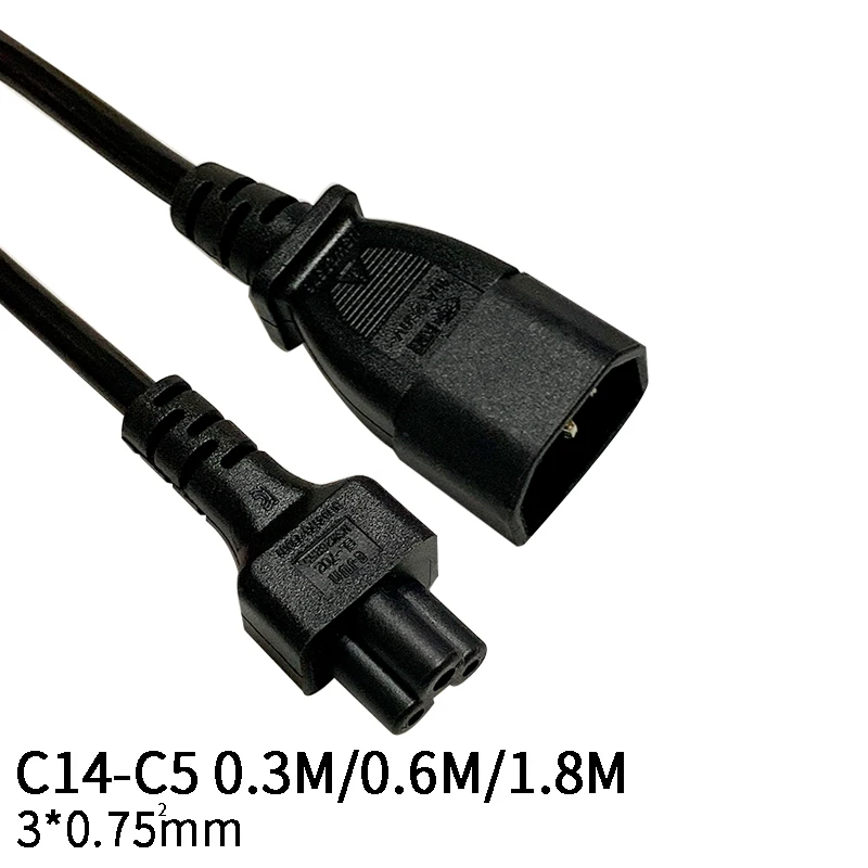 0 3 м 3*0 75 мм квадратный C14 C5 IEC320 штекер для женский Мощность кабель удлинитель