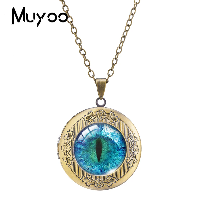 2020 Новый Dragon Eye медальон кулон ожерелье с художественной фотографией бижутерия