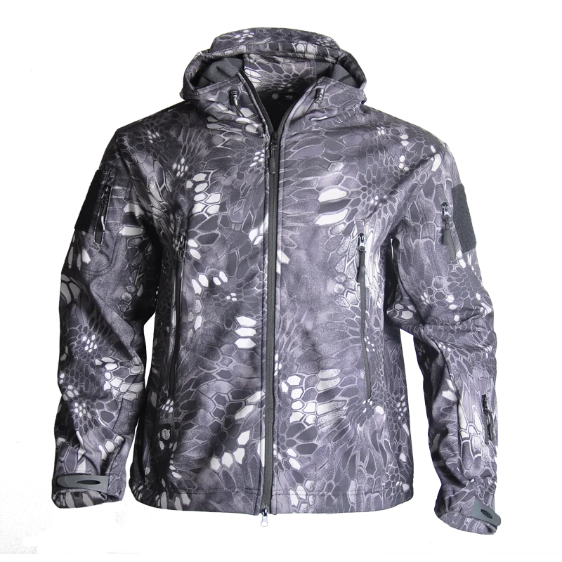 Военная ветрозащитная тактическая флисовая куртка из кожи акулы мужская