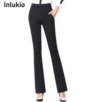 high waist stretch flare pants womens plus sizes breathable boot cut work pants ladies office trousers clothes s 4xl spring fall
