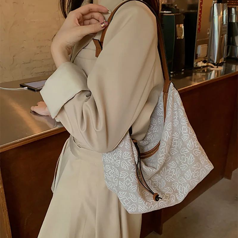 

Женская сумка через плечо DN Canvas Soft сумки-шопперы для женщин 2021, модная коричневая Женская сумка на молнии с широким ремешком и ручкой, черная...