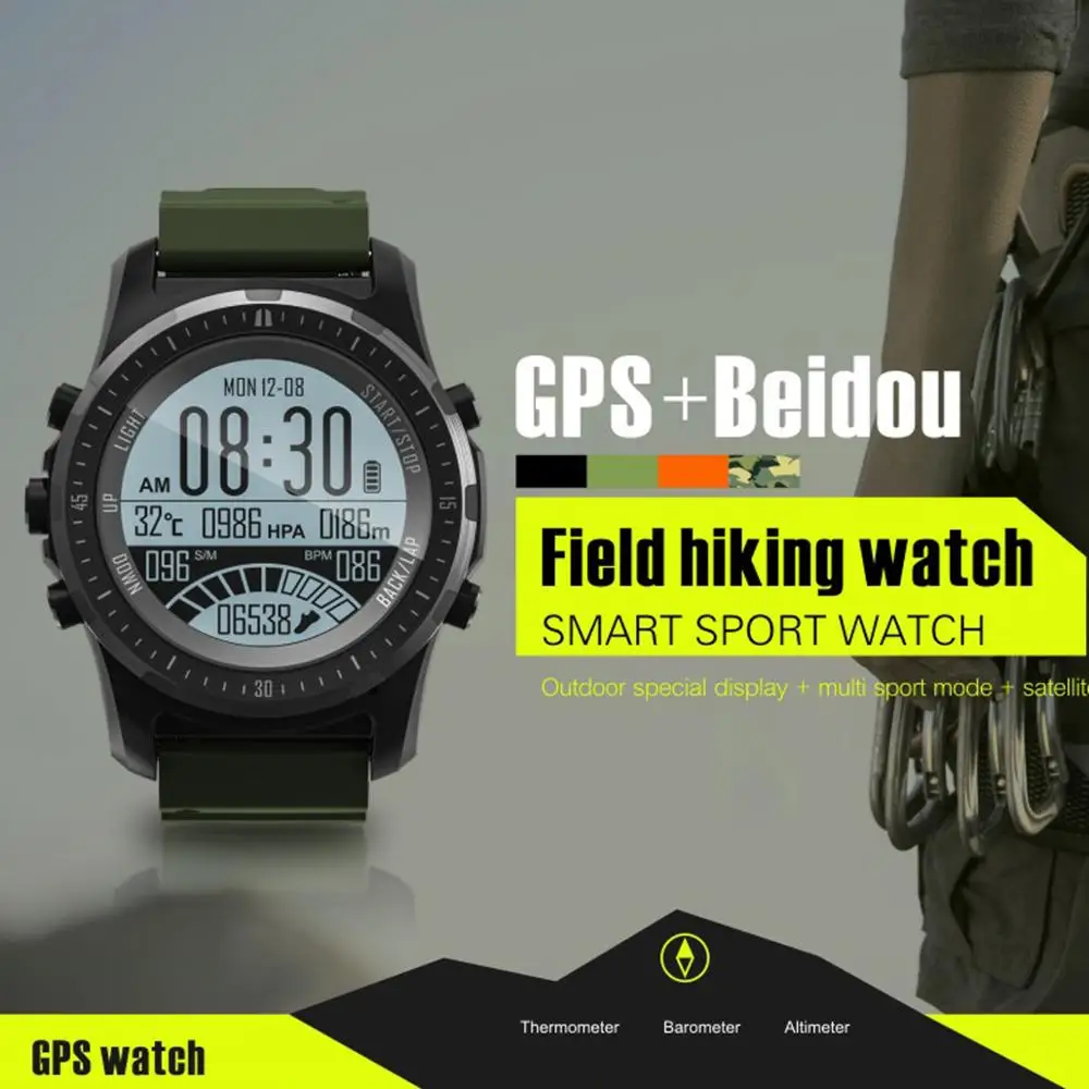 GPS фитнес трекер альтиметр барометр термометр Монитор Сердечного Ритма плавание