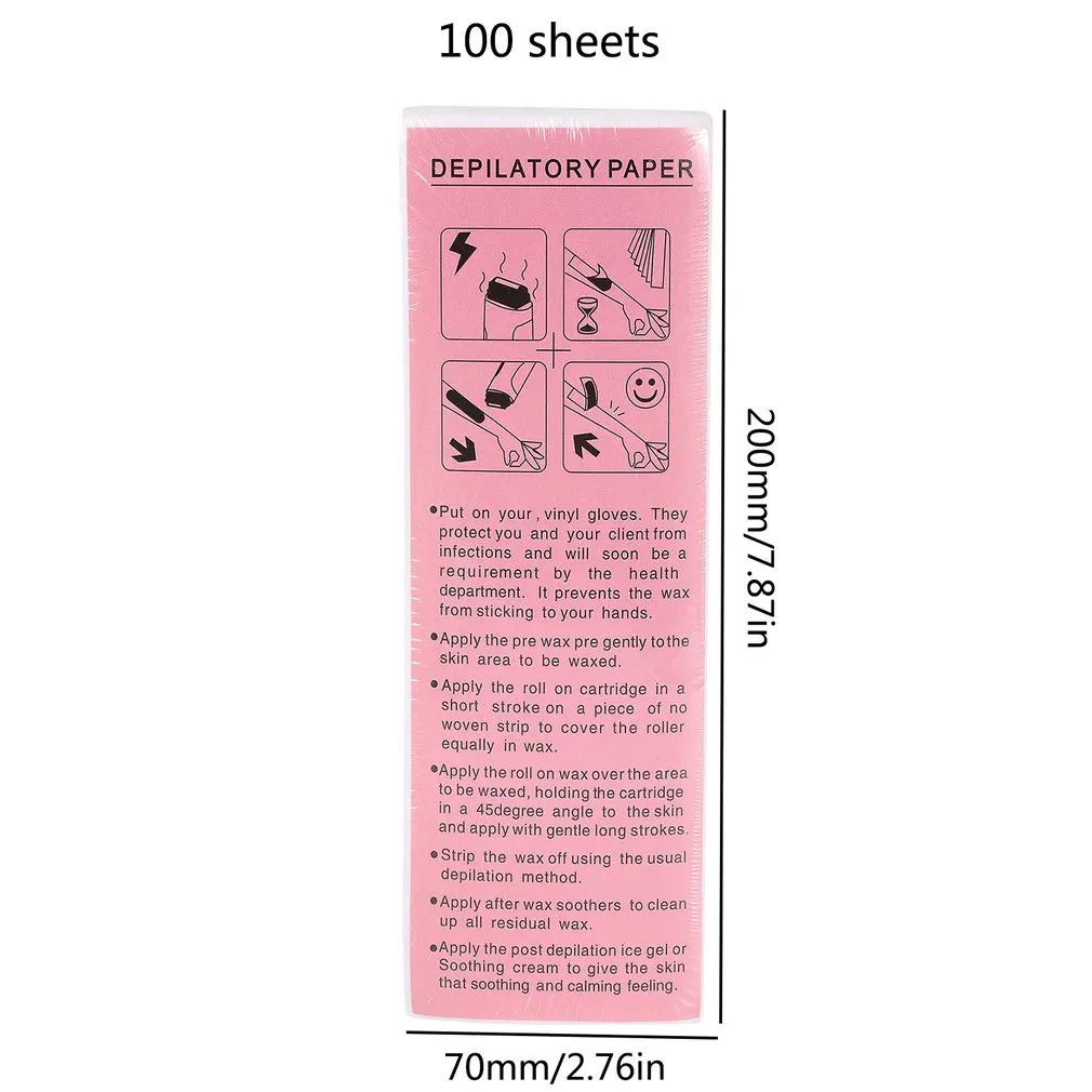 

100Pcs Professional Hair Removal Waxing Strips Non-woven Fabric Waxing Papers Depilatory Beauty Tool For Leg Hairs Removal