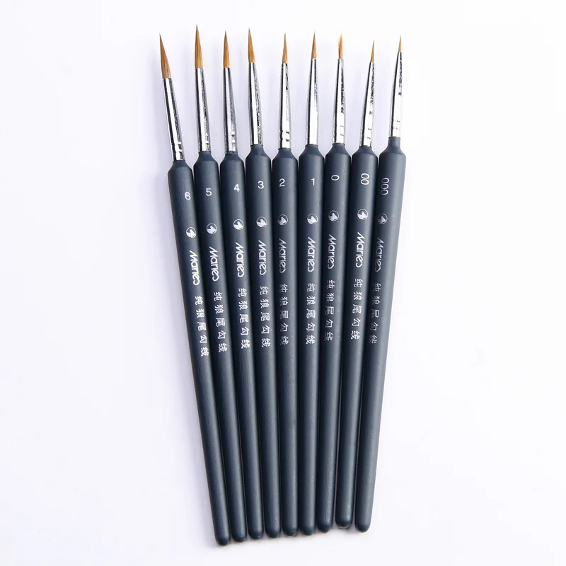 

New Miniature Paint Brush Set Professional Weasel Hair Fine Detail Drawing Tools
