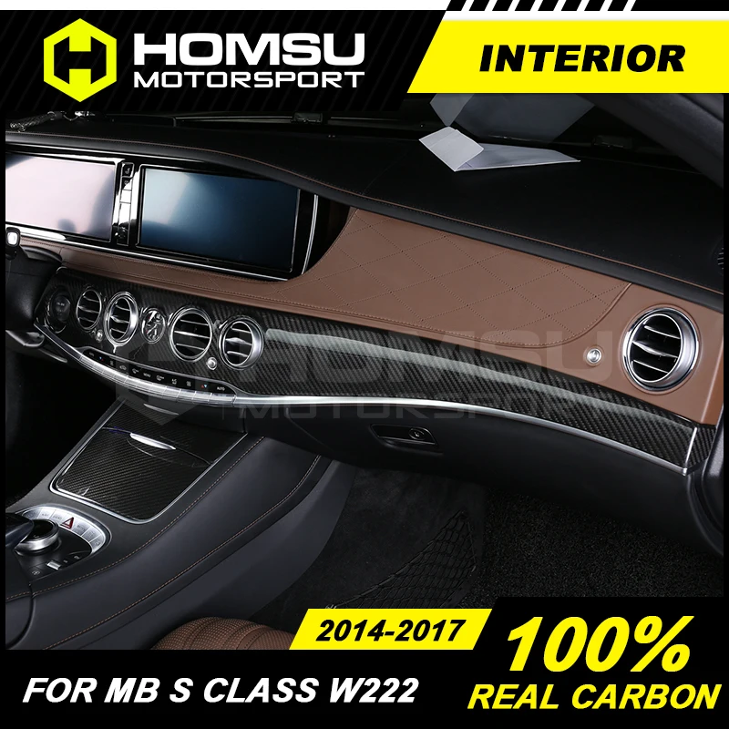 Внутренняя отделка из 100% натурального углеродного волокна для Mercedes S Class W222 S320 S400
