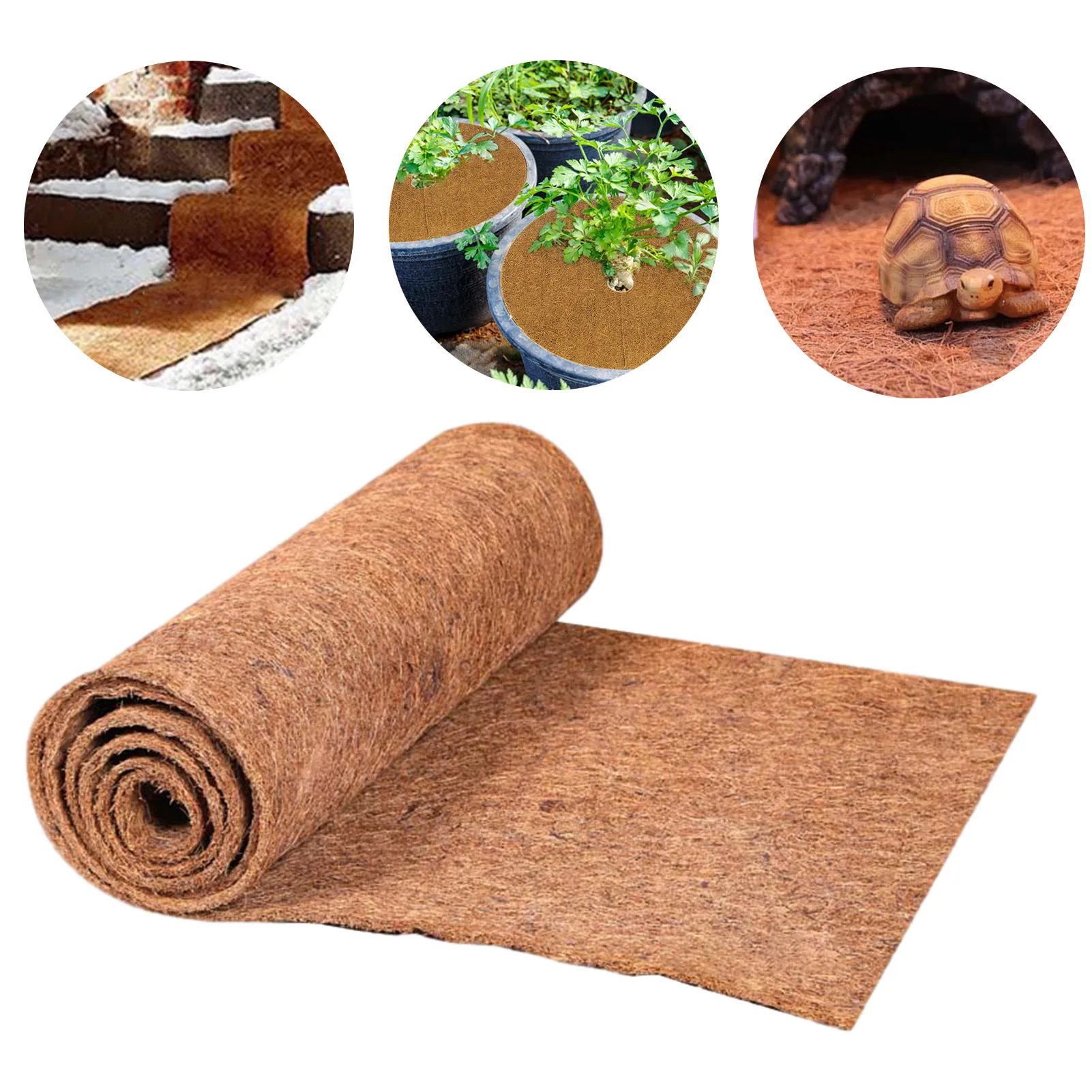 

Coco Liner Bulk Roll Mat Carpet Flower Basket Flowerpot Wall Basket Pet Reptile Carpet