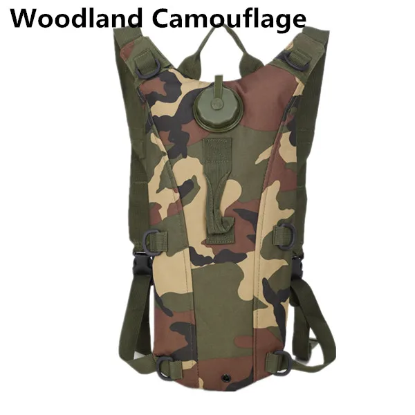 Woodland Camouflage Тактический нейлоновый гидратационный рюкзак, 3л, сумка для воды, камуфляжная, военная, для кемпинга, велоспорта, пешего туризма, сумка для путешествий - Цвет: Woodland Camouflage