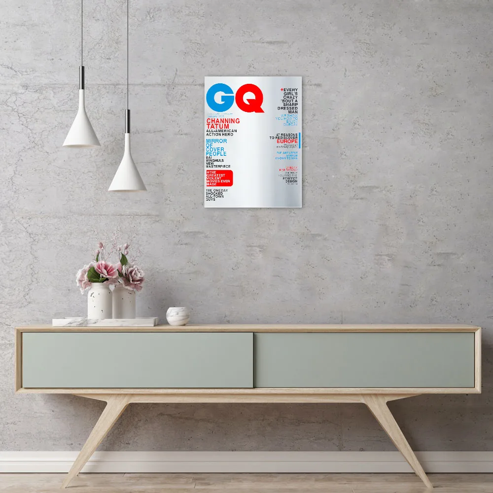Современный Прямоугольник GQ Обложка для журналов настенные Декорации стен и