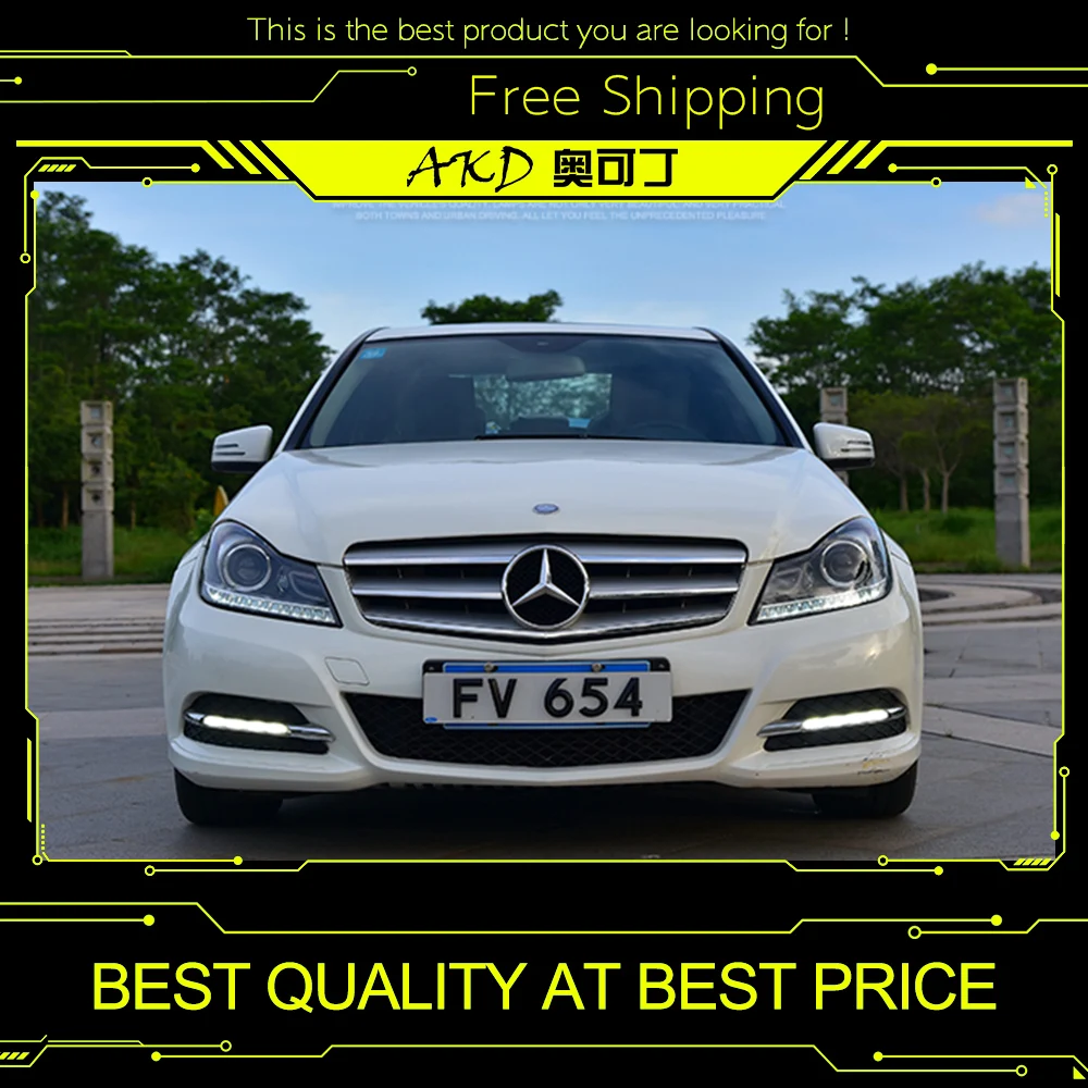 АКД автомобильный Стайлинг Головной фонарь для Benz W204 светодиодный фар 2011-2013