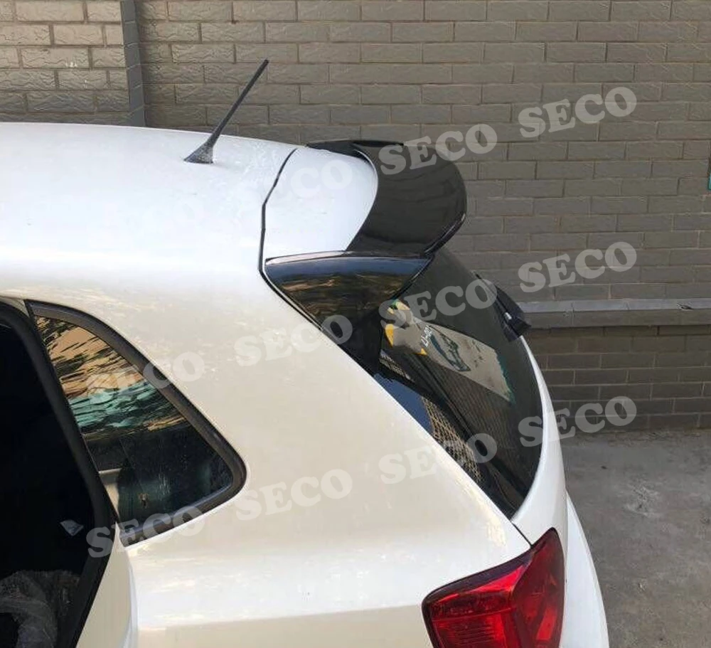Для Volkswagen VW Polo спойлер 2011- задний спойлер на крыше углеродного волокна/FRP/ABS задний лобовое стекло крылья автомобиля Стайлинг