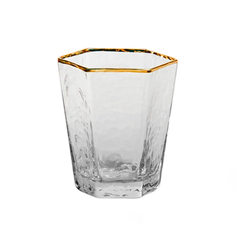 

Nordic Gold Drawing Transparent Glass Cup Coffee Tea Milk Juice Mug