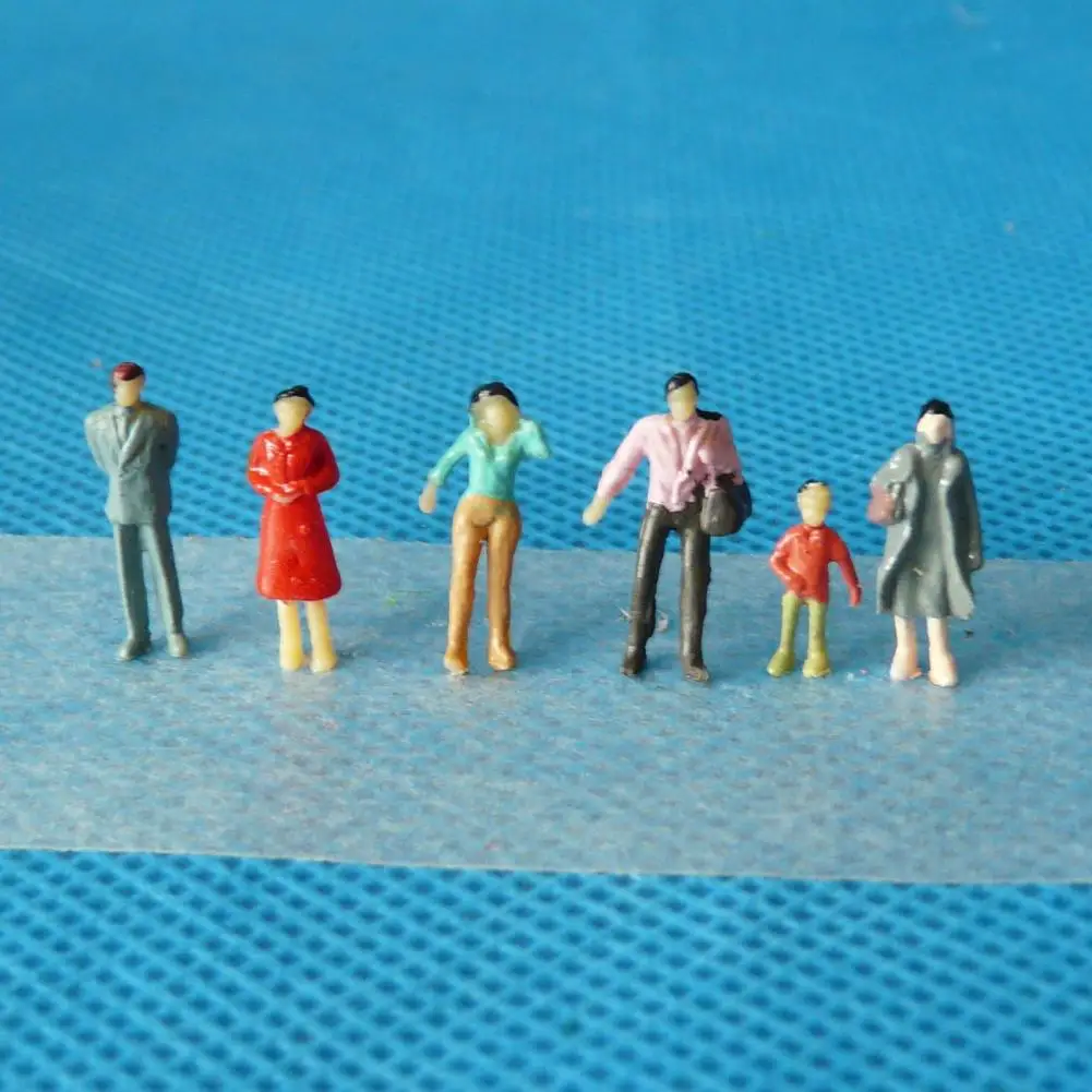 

100Pcs 1:75/1:100/1:150 Mixed Miniature Sand Model DIY Standing People Figures Kids Educational Toys for Children Gifts