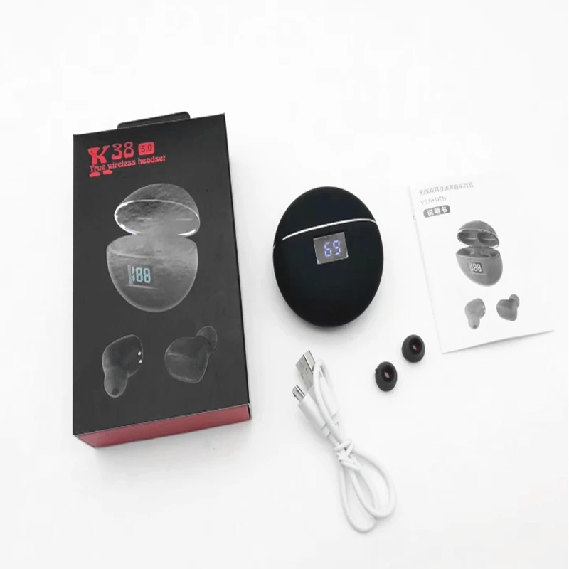 

New bluetooth 5.0 wireless earphones tws headset led digital display noise reduction sport waterproof earbuds blue tooth phones