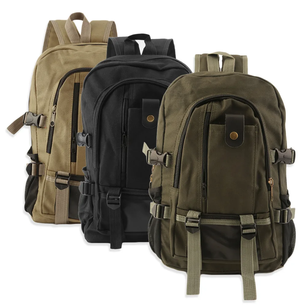 

Hot Selling Unisex Backpacks Women Vintage Canvas Backpack Rucksack Preppy School Satchel Men's Travel Shoulder Bag Outdoor Bags