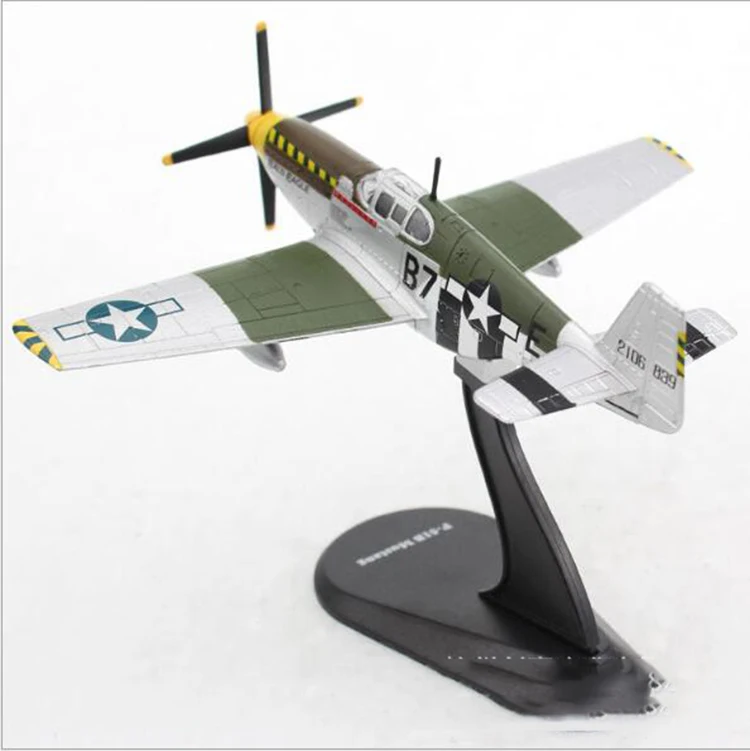 Детские игрушки 1/72 масштаб цинковый сплав самолет P 51B классический модели
