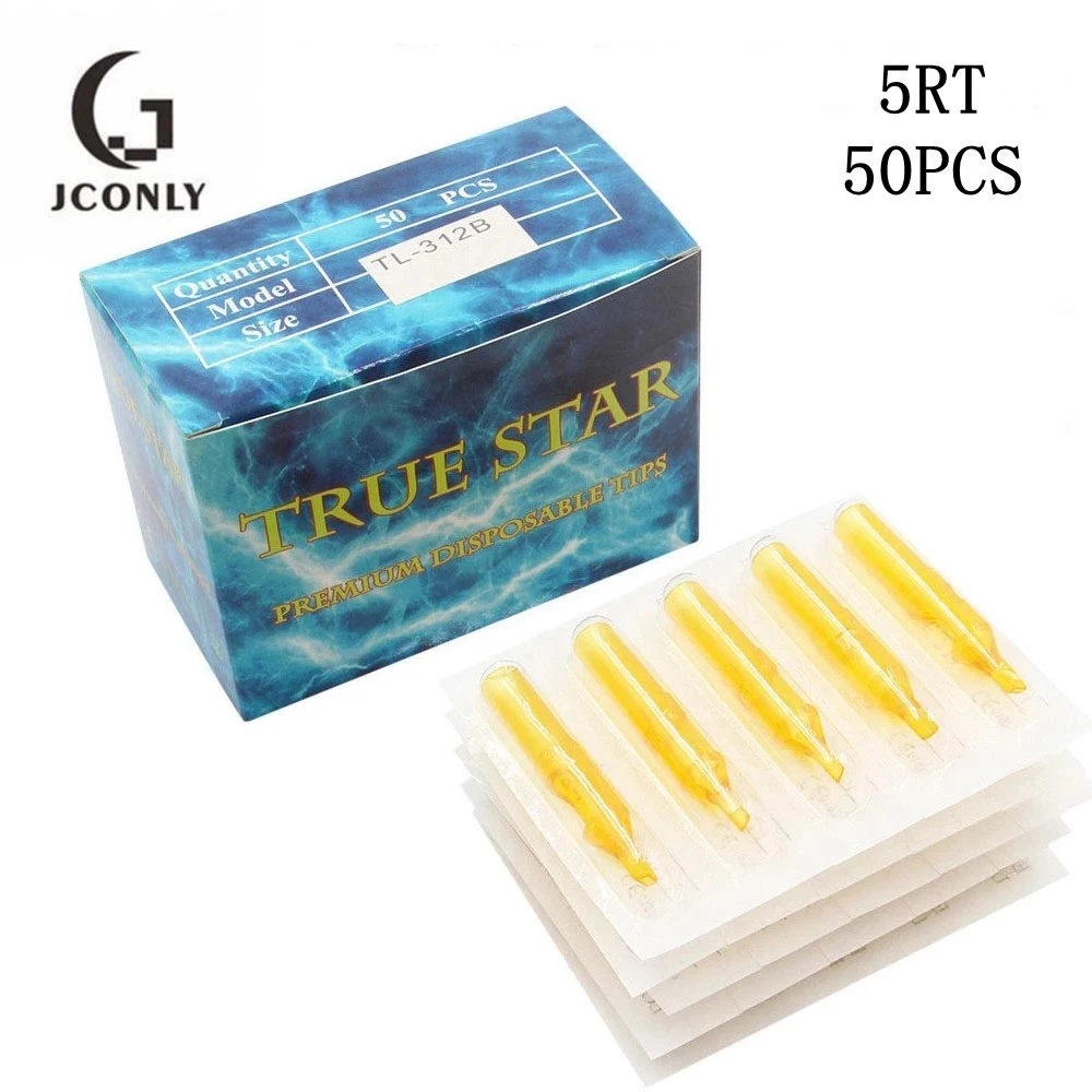 

Disposable Tattoo Tubes 50pcs Assorted Tattoo Tips for 3RL 5RL 7RL 3RS 5RS 7RS 9RS Tattoo Needles Round Diamond Flat/Magnum Tip