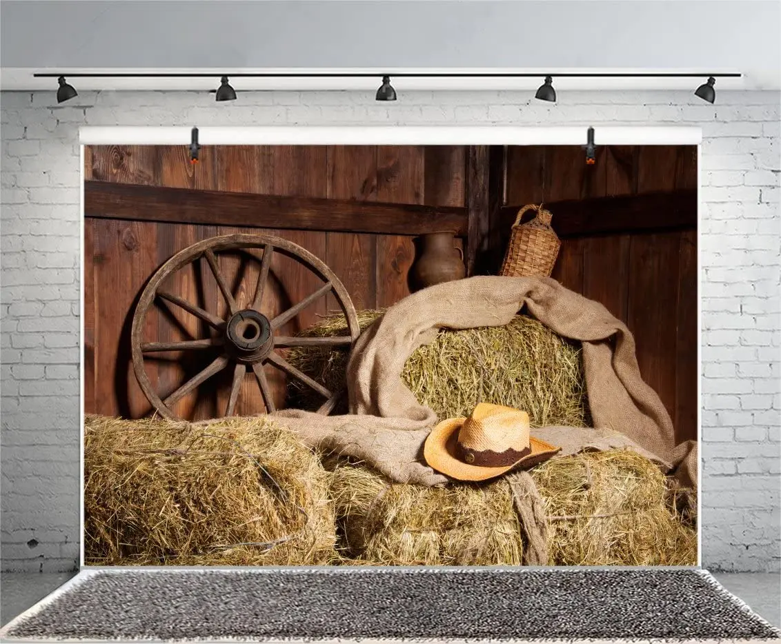 

Виниловый фон для фотосъемки с изображением старого сарая в Западном ковбойском стиле