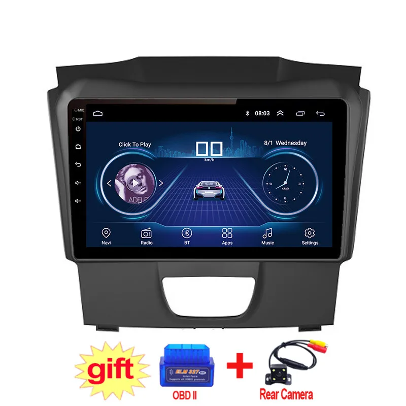 10 1 дюймовый IPS и 2.5D сенсорный экран Android 8 автомобильный DVD GPS навигатор для Isuzu D MAX