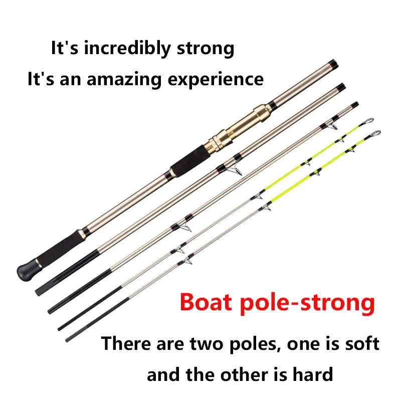

Boat Fishing Rod Short Inserted Carbon Long Rod LURE ROD Sea Fishing Rod 2.1-3.0M Meters Telescopic Fishing Rod Long Shot Pole