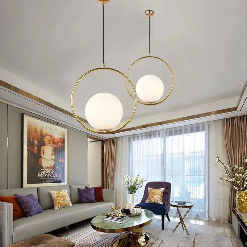 Современный скандинавский промышленный подвесной светильник круглый