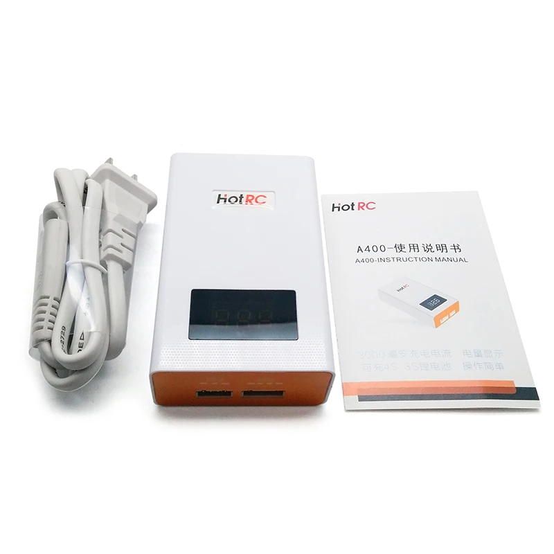 HOTRC A400 Digital 3S 4S 3000mah RC Lipo Battery Balance Charger светодиодный светодиодным экраном Dis charger для