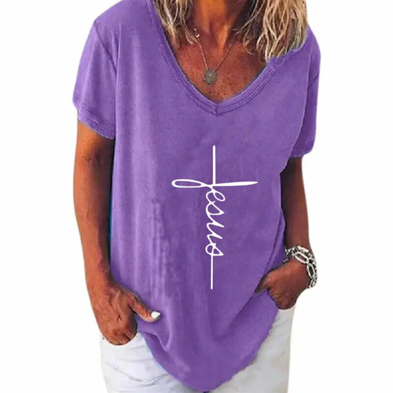 

Summer T-Shirt Tops Women Short Sleeve Holiday Casual Ladies Top Loose Tee t Shirt Women Clothing