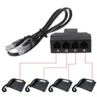 Кабель-переходник RJ11 6P4C мама-4 Ethernet RJ45 8P8C папа FM