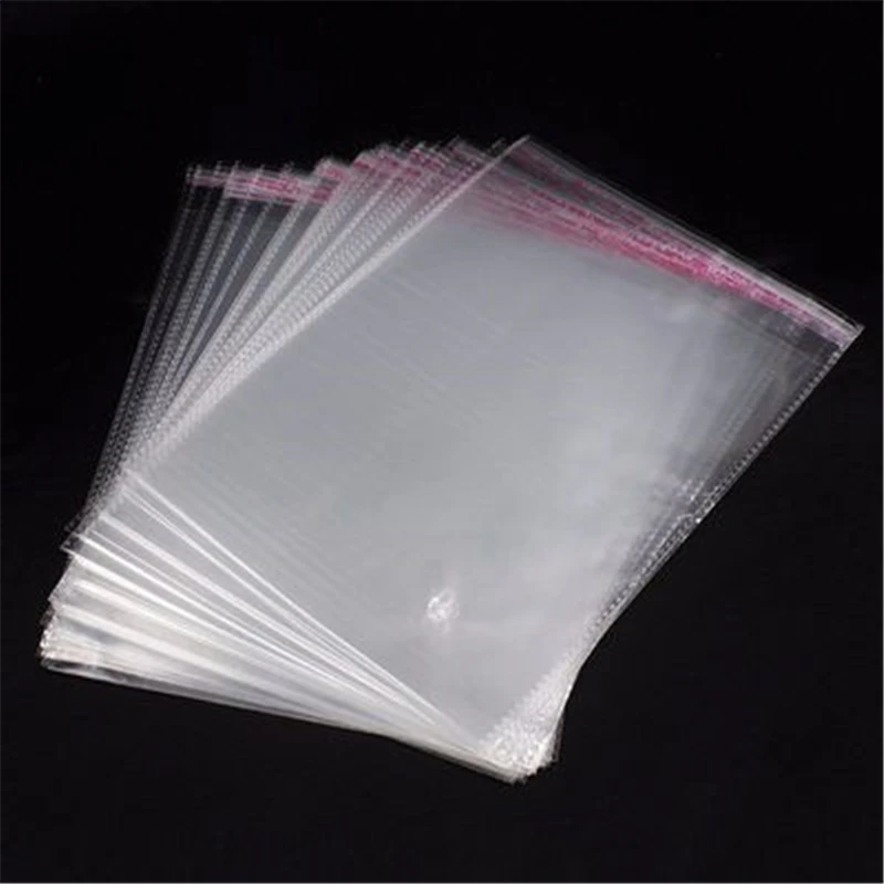 

100pcs Transparent Self Adhesive Seal OPP Plastic Cellophane Bags Gifts Bag & Pouch Jewelry Packaging Bag cookie Bag