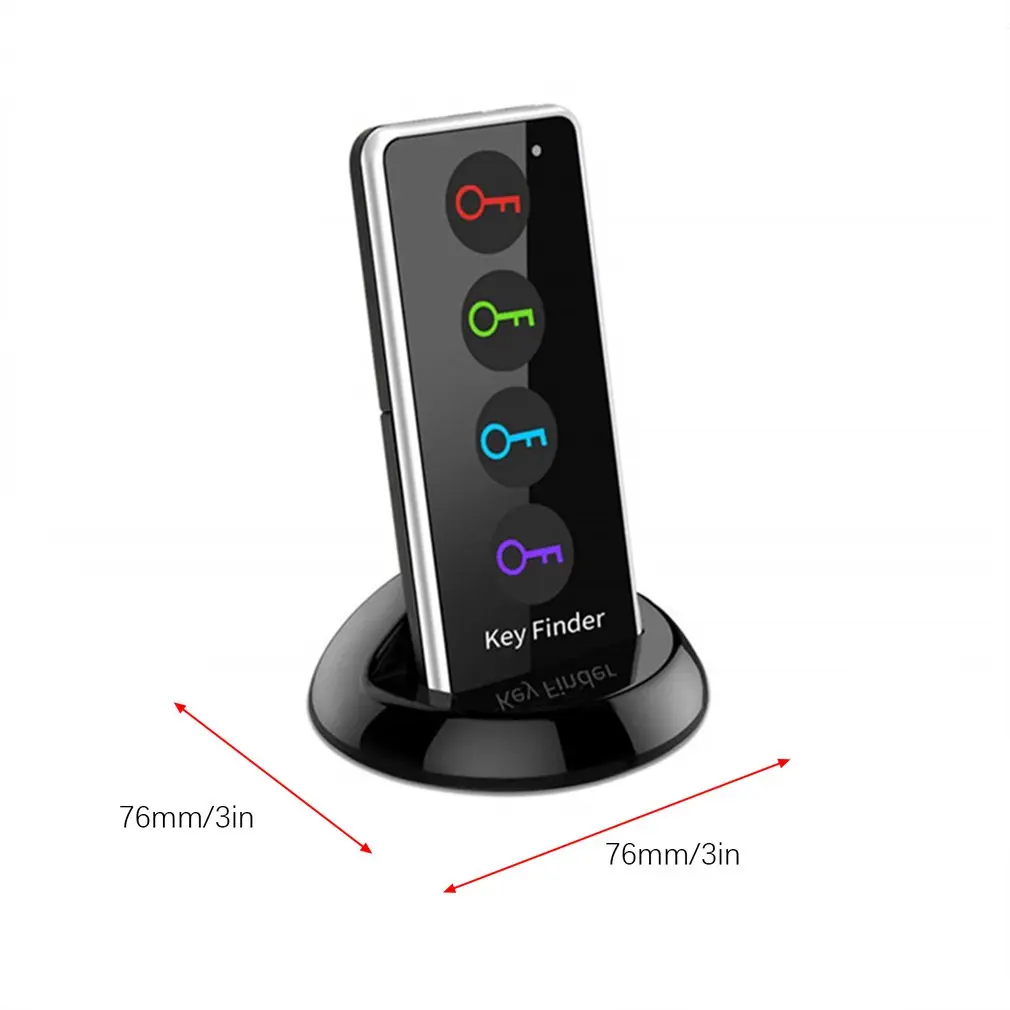 

Advanced Wireless Key Finder Remote Key Locator Phone Wallets 4 in 1 Anti-lost with Torch Function 4 Receivers and 1 Dock Adult