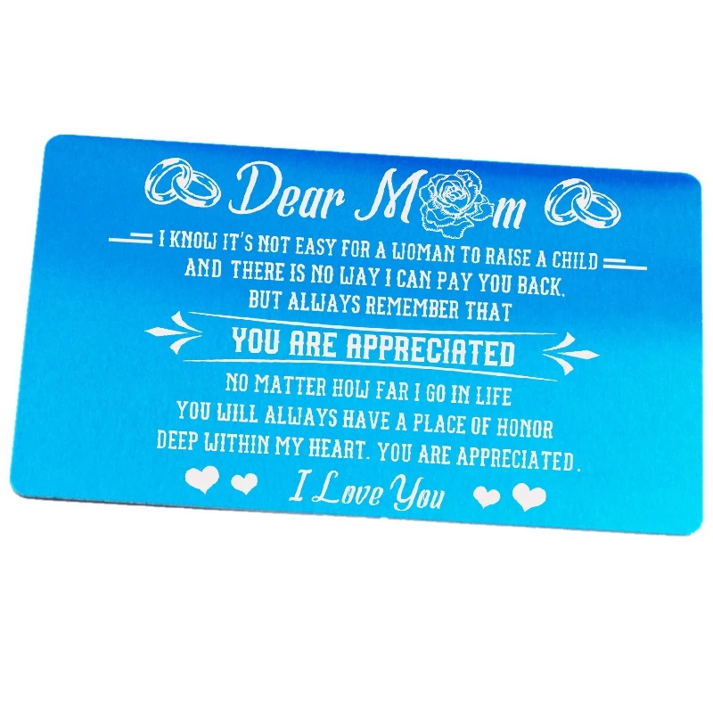 Персонализированный металлический кошелек вставка для карт лазерная гравировка