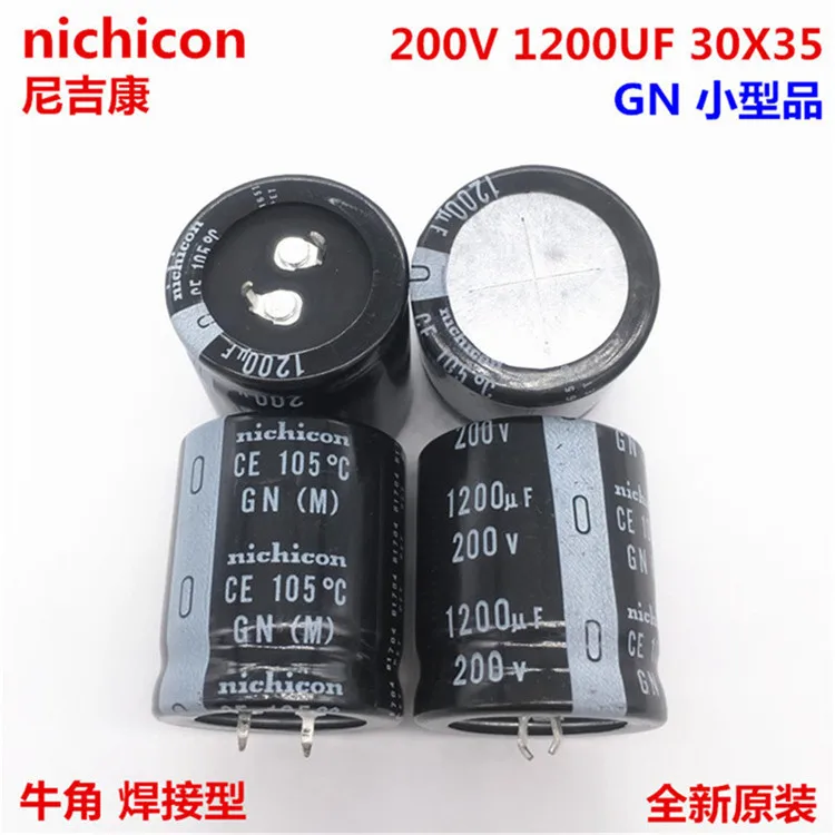 2 шт/10 шт 1200 мкФ 200v Nichicon GU/GN 30x35 мм 200V1200uF оснастки PSU конденсатор|Конденсаторы| |