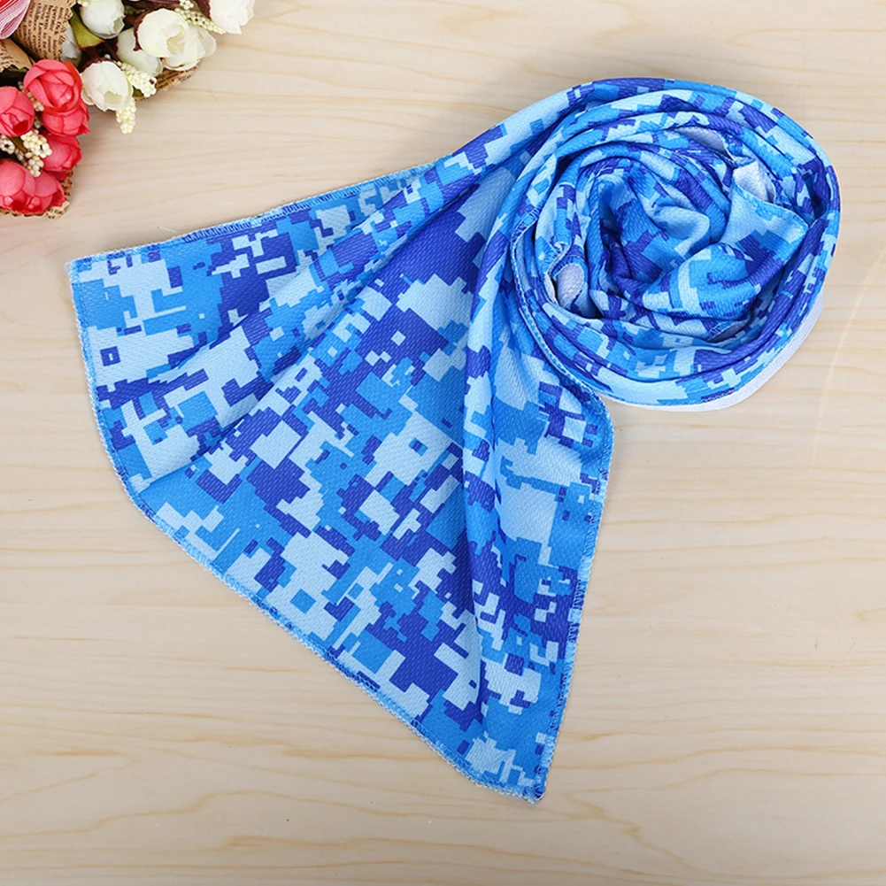 

Lightweight Sweat Absorb Cooling Portable Camo Washable Summer Breathable Outdoor Activities Printing Sport Towels