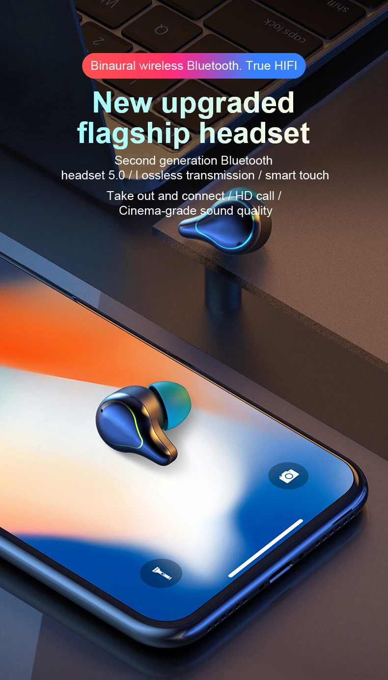 

TWS 016 Wireless Bluetooth Headphone In-ear Sports Wireless Earphones Bluetooth Headset Stereo Earbuds with Microphone